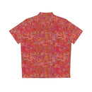 JT Collection - Red Men's Hawaiian Shirt - Graffiti Design