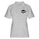 ST4L Sports - Women's Pique Polo Shirt - Strike & Spare Lanes - heather gray