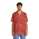 JT Collection - Red Men's Hawaiian Shirt - Graffiti Design