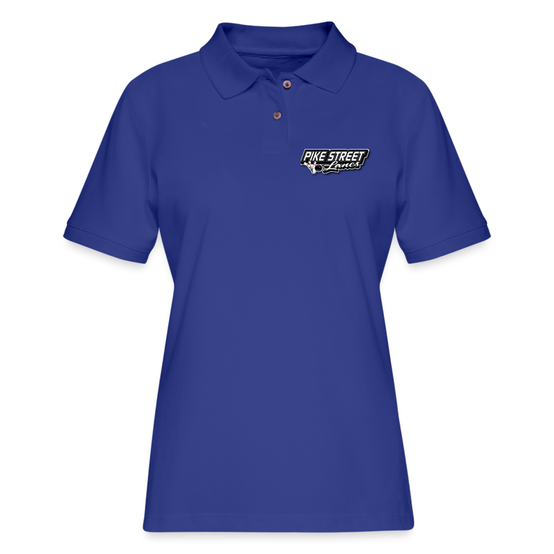 ST4L Sports - Women's Pique Polo Shirt - Pike Street Lanes - royal blue