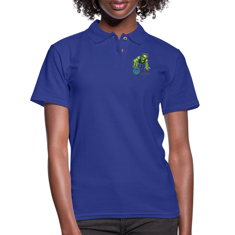 ST4L Sports - Women's Pique Polo Shirt - 4th Street Bowl - royal blue