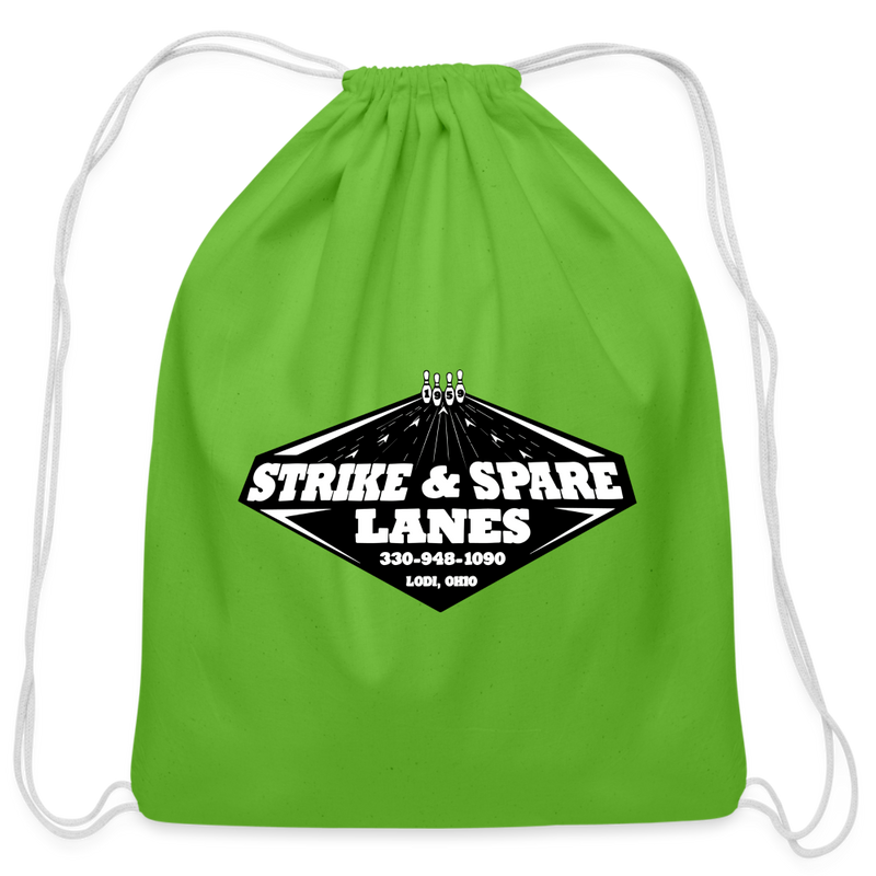 ST4L Sports - Cotton Drawstring Bag - Strike & Spare Lanes - clover