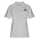 ST4L Sports - Women's Pique Polo Shirt - St louis Black Pride - heather gray