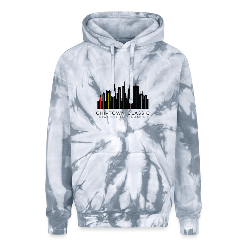 ST4L Sports - Adult Tie Dye Hoodie - Chi Town - spider silver