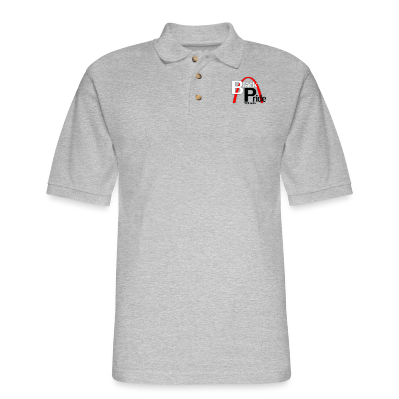 St4L Sports - Men's Pique Polo Shirt - St louis Black Pride - heather gray