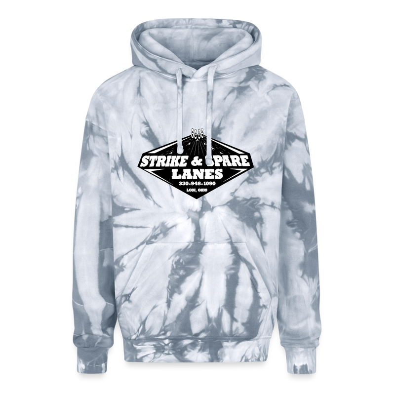 ST4L Sports - Tie Dye Hoodie - Strike & Spare Lanes - spider silver