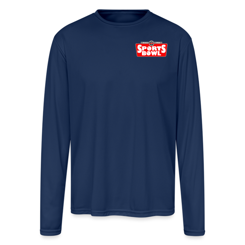 ST4L Sports - Men's Moisture Wicking Performance Long Sleeve T-Shirt - Sports Bowl - navy