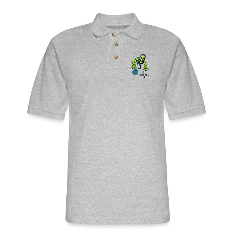 ST4L Sports - Men's Pique Polo Shirt - 4th Street Bowl - heather gray