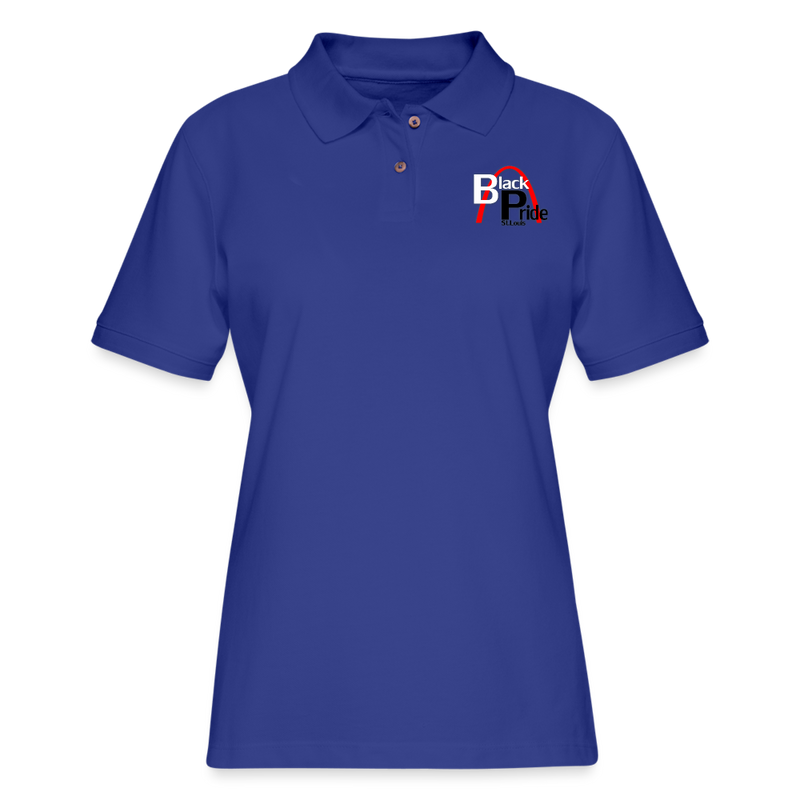 ST4L Sports - Women's Pique Polo Shirt - St louis Black Pride - royal blue