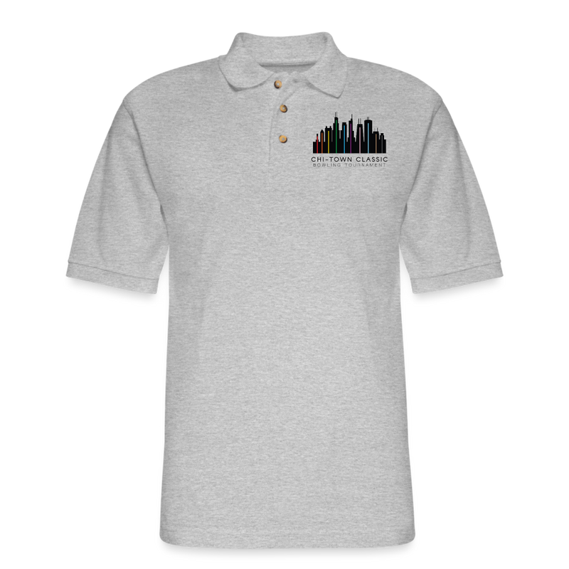 ST4L Sports - Men's Pique Polo Shirt - Chi Town - heather gray