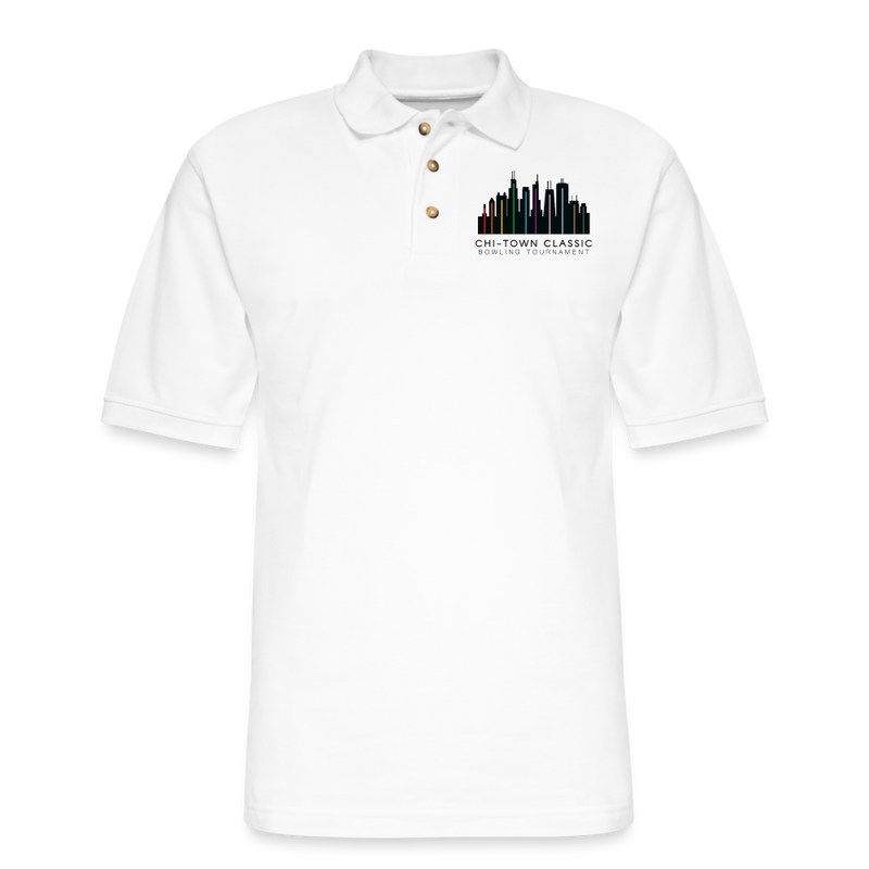 ST4L Sports - Men's Pique Polo Shirt - Chi Town - white