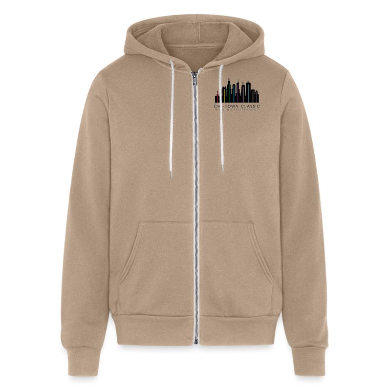 ST4L Sports - Bella + Canvas Unisex Full Zip Hoodie - Chi Town - tan