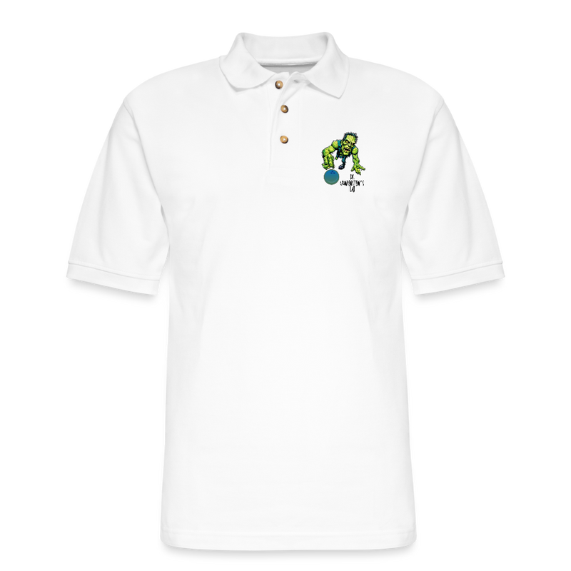 ST4L Sports - Men's Pique Polo Shirt - 4th Street Bowl - white