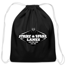 ST4L Sports - Cotton Drawstring Bag - Strike & Spare Lanes - black