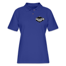 ST4L Sports - Women's Pique Polo Shirt - Strike & Spare Lanes - royal blue