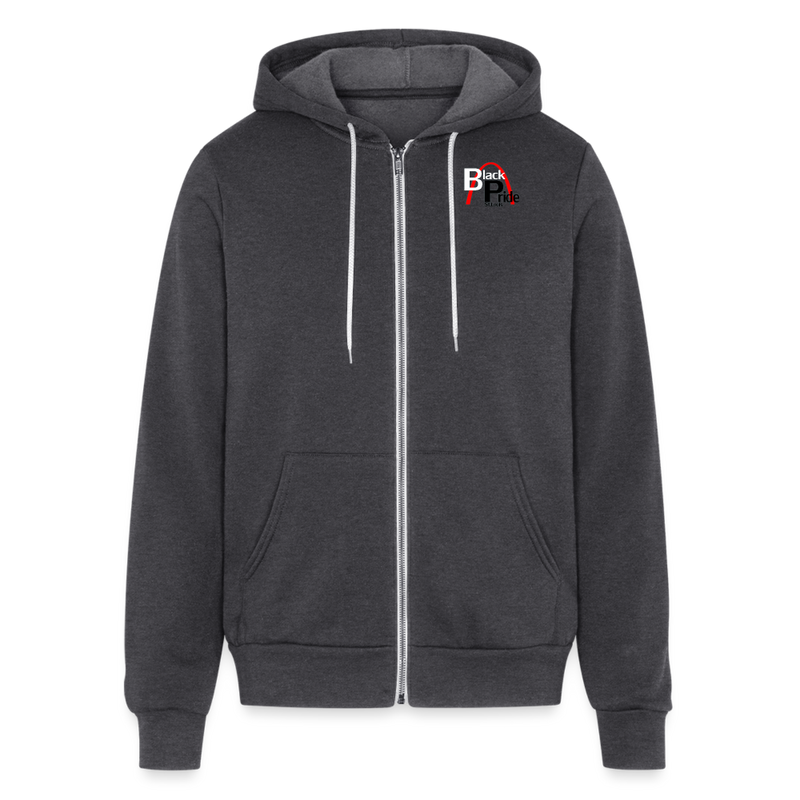 ST4l Sports - Bella + Canvas Unisex Full Zip Hoodie - St Louis Black Pride - charcoal grey