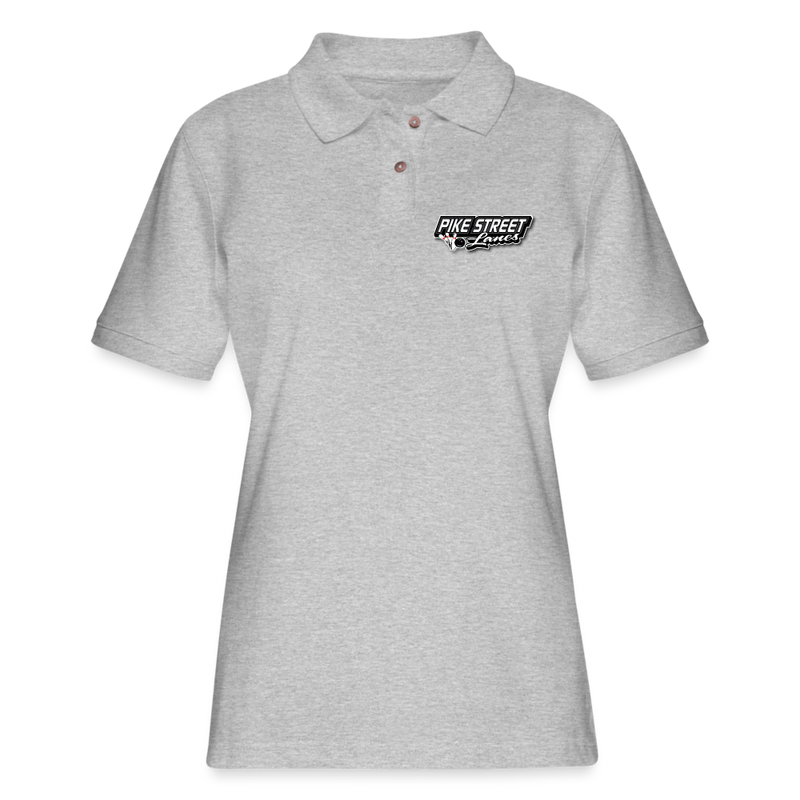 ST4L Sports - Women's Pique Polo Shirt - Pike Street Lanes - heather gray