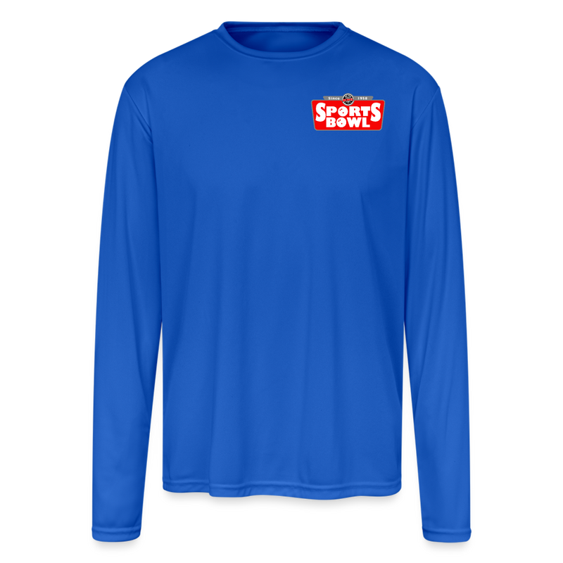 ST4L Sports - Men's Moisture Wicking Performance Long Sleeve T-Shirt - Sports Bowl - royal blue