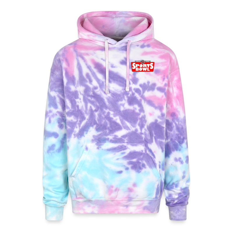 ST4L Sports - Adult Tie Dye Hoodie - Sports Bowl - cotton candy