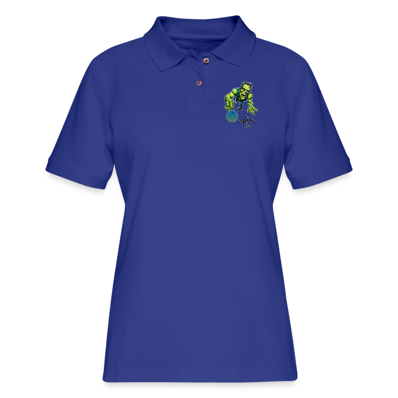 ST4L Sports - Women's Pique Polo Shirt - 4th Street Bowl - royal blue
