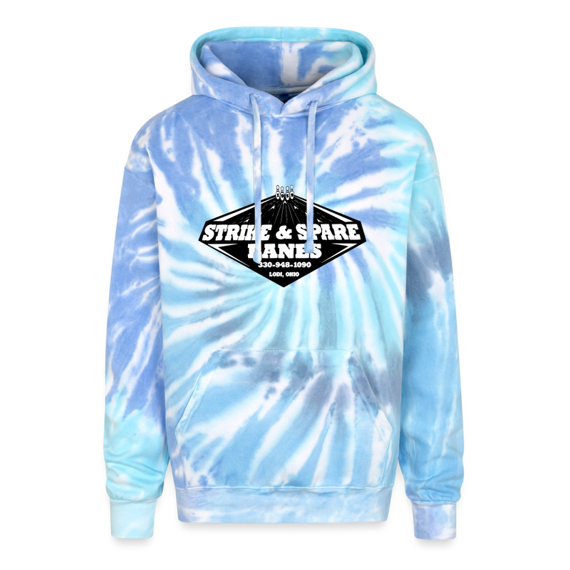 ST4L Sports - Tie Dye Hoodie - Strike & Spare Lanes - blue lagoon