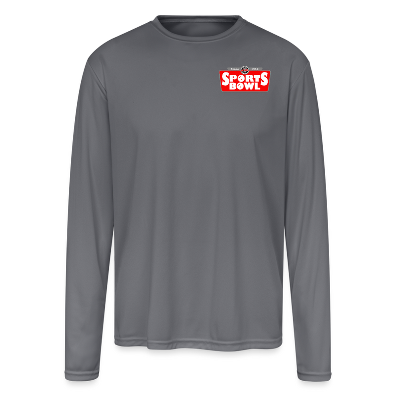 ST4L Sports - Men's Moisture Wicking Performance Long Sleeve T-Shirt - Sports Bowl - gray