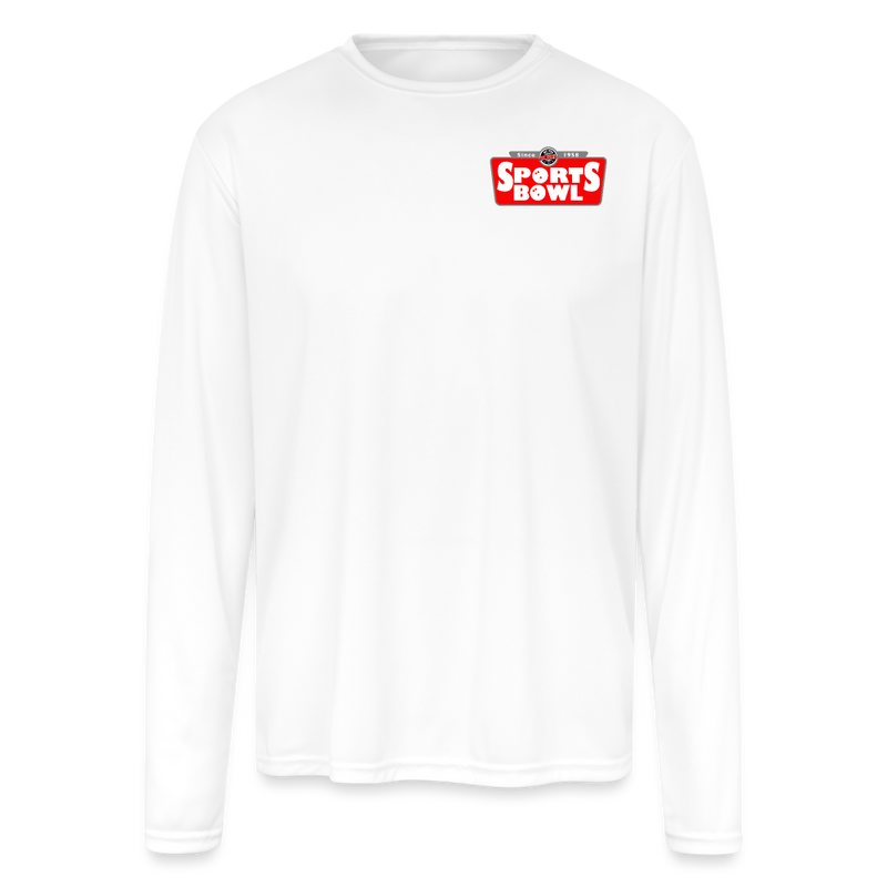 ST4L Sports - Men's Moisture Wicking Performance Long Sleeve T-Shirt - Sports Bowl - white