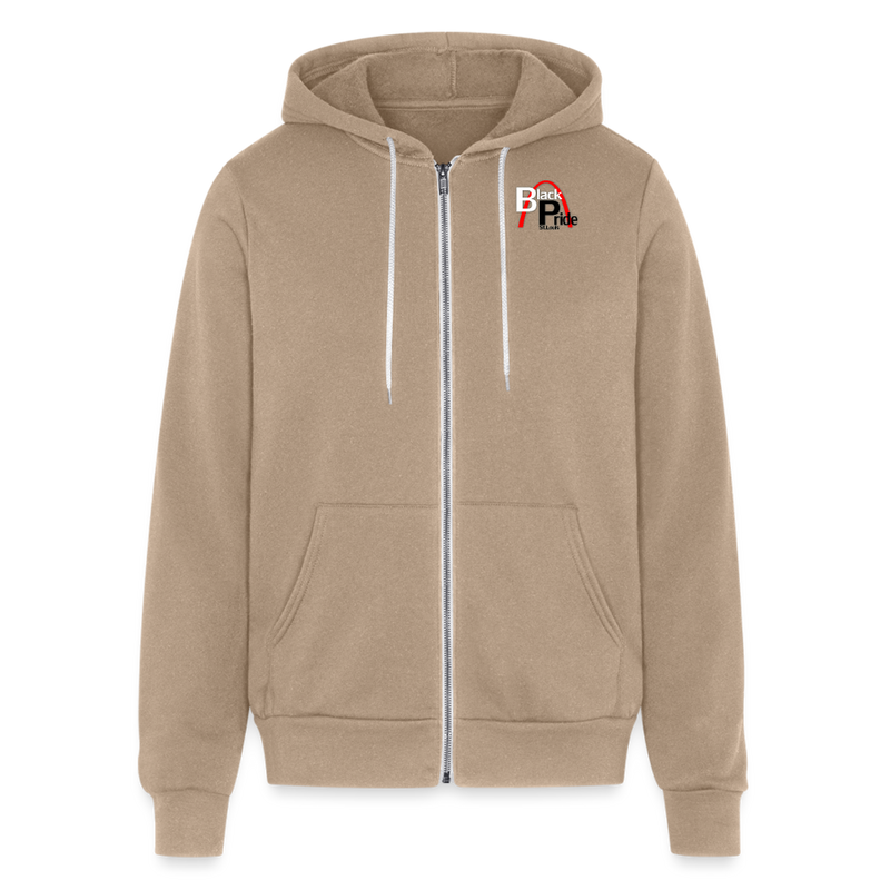 ST4l Sports - Bella + Canvas Unisex Full Zip Hoodie - St Louis Black Pride - tan