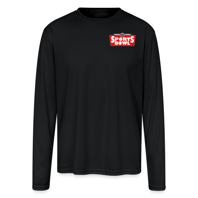 ST4L Sports - Men's Moisture Wicking Performance Long Sleeve T-Shirt - Sports Bowl - black