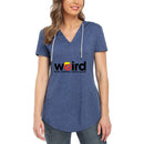 ST4L Sports - V Neck Short Sleeve Hoodie T-Shirt - Weird - MDF