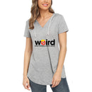 ST4L Sports - V Neck Short Sleeve Hoodie T-Shirt - Weird - MDF