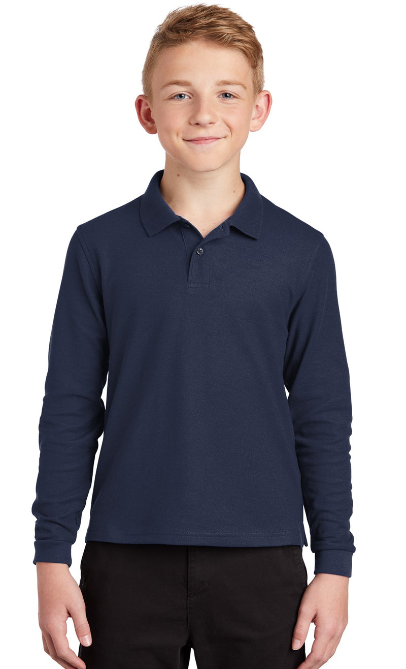 ST4L Sports Y500LS Long Sleeve Polo - St Charles Lanes Youth League