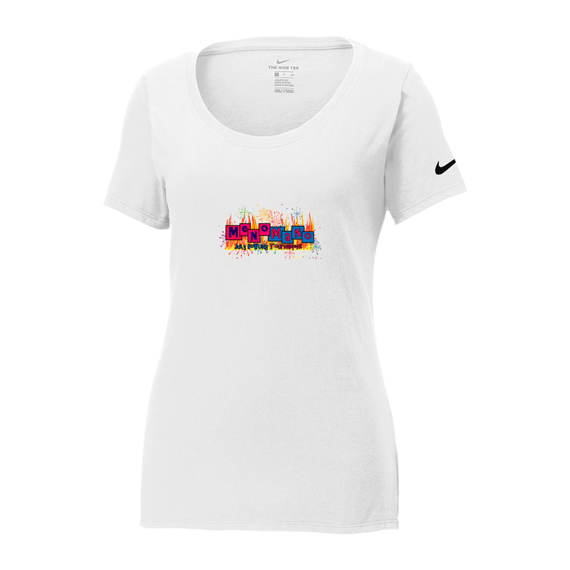 ST4L Sports NKBQ5236 Nike Ladies Cotton Scoop Neck Tee - Meno/Mano