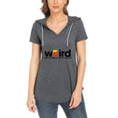 ST4L Sports - V Neck Short Sleeve Hoodie T-Shirt - Weird - MDF