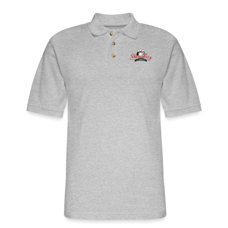 ST4L Sports Men's Pique Polo Shirt Shrewsbury Lanes - heather gray