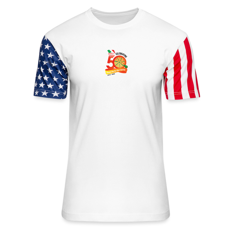 ST4L Sports Adult Stars & Stripes T-Shirt | LAT Code Five™ 3976 Roma's - white