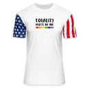 Adult Stars & Stripes T-Shirt | LAT Code Five™ 3976 - white
