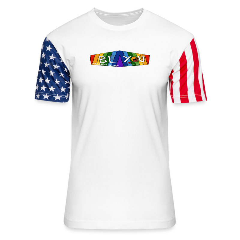 ST4L Sports Adult Stars & Stripes T-Shirt | LAT Code Five™ 3976 Be You - white