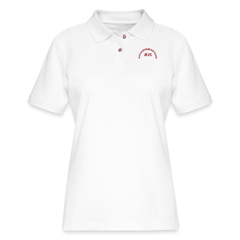 ST4L Sports Women's Pique Polo Shirt Motown - white