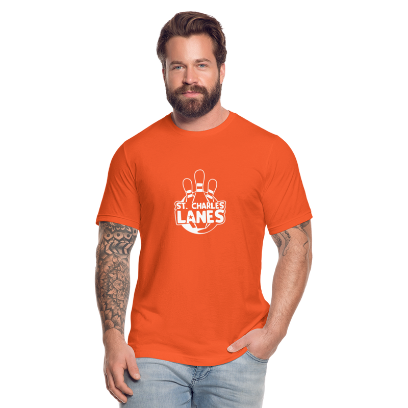 ST4L Sports T-Shirt by Bella + Canvas Made in USA St. Charles Lanes - orange