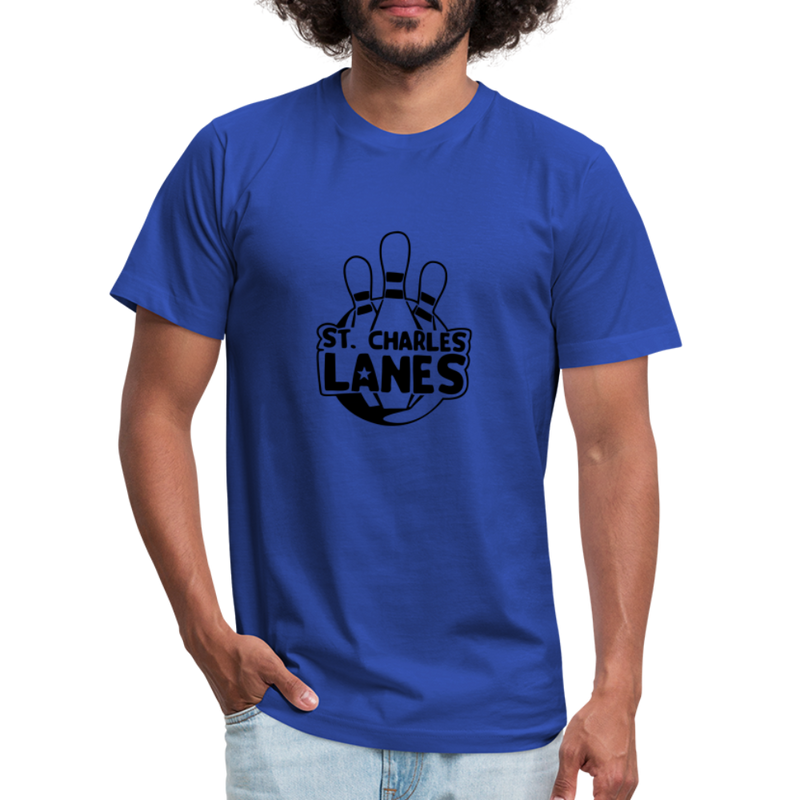 ST4L Sports T-Shirt by Bella + Canvas Made in USA St. Charles Lanes - royal blue