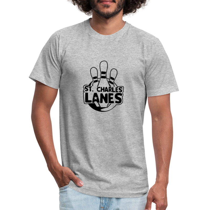 ST4L Sports T-Shirt by Bella + Canvas Made in USA St. Charles Lanes - heather gray