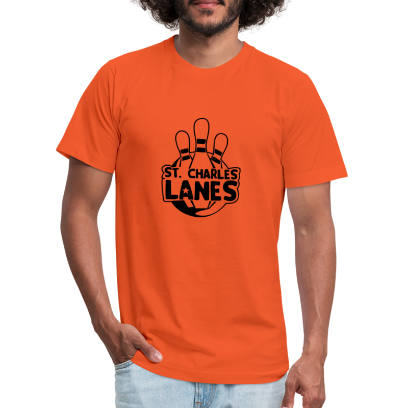 ST4L Sports T-Shirt by Bella + Canvas Made in USA St. Charles Lanes - orange