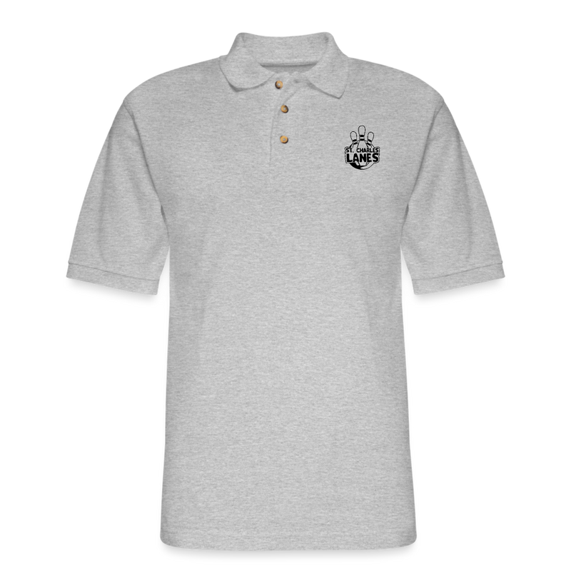 ST4L Sports Men's Pique Polo Shirt St Charles Lanes - heather gray