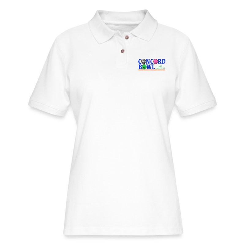 ST4L Sports Women's Pique Polo Shirt - Concord Bowl - white
