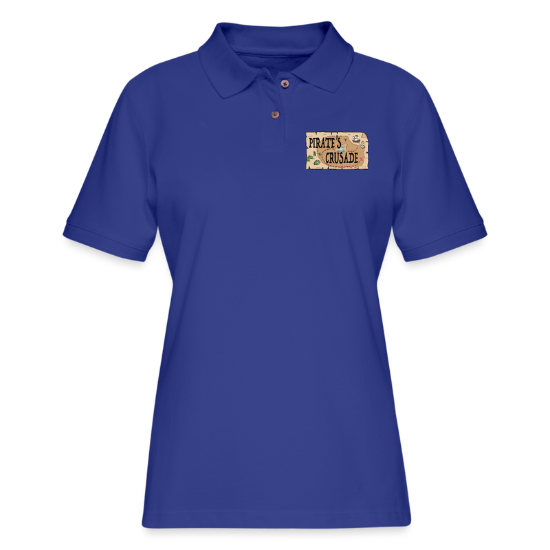 ST4L Sports Women's Pique Polo Shirt - Pirates Crusade - royal blue