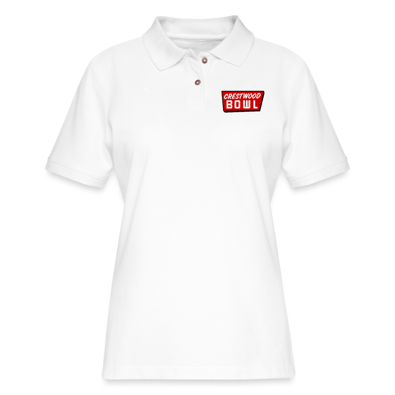 ST4L Sports Women's Pique Polo Shirt - Crestwood - white