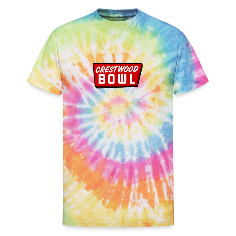 ST4L Sports Unisex Tie Dye T-Shirt - Crestwood Bowl - rainbow