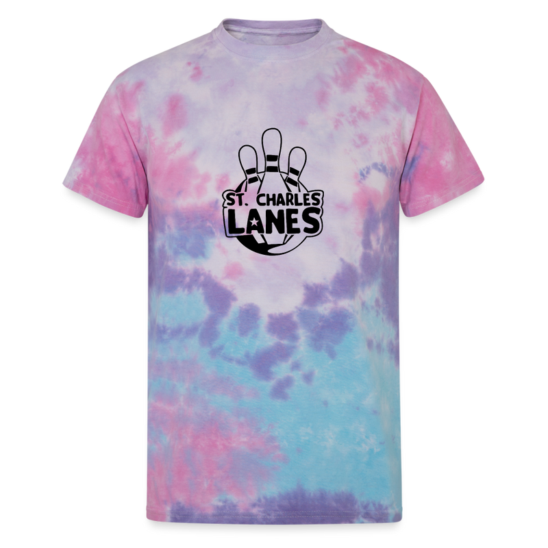 ST4L Sports Unisex Tie Dye T-Shirt - St. Charles Lanes - cotton candy