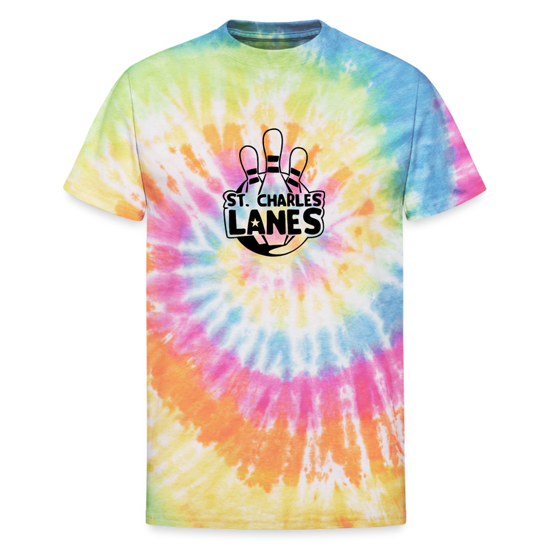ST4L Sports Unisex Tie Dye T-Shirt - St. Charles Lanes - rainbow